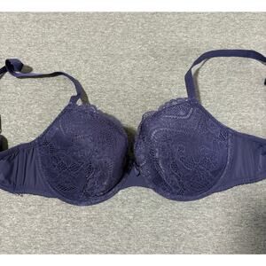 Parisian Intimates | Women's Navy Blue Lace Underwire Bra | 38B